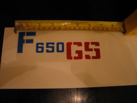 F 650 GS panel sticker