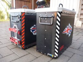Metal Mule Pannier Chevrons